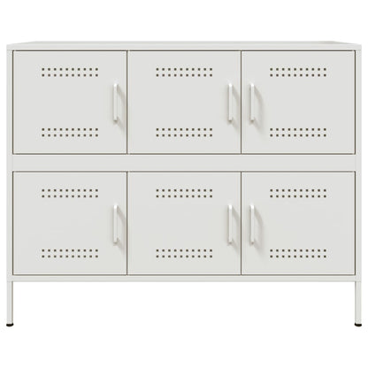 Sideboard Weiß 100,5x39x79 cm Stahl