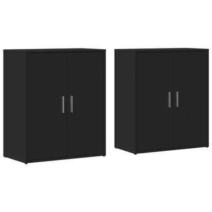 Sideboards 2 Stk. Schwarz 60x31x70 cm Holzwerkstoff