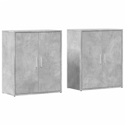 Sideboards 2 Stk. Betongrau 60x31x70 cm Holzwerkstoff