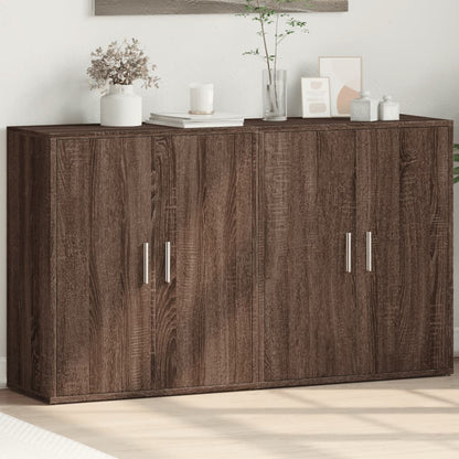 Sideboards 2 Stk. Braun Eichen-Optik 60x31x70 cm Holzwerkstoff