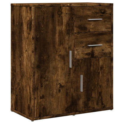 Sideboards 2 Stk. Räuchereiche 60x31x70 cm Holzwerkstoff