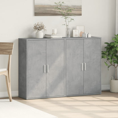 Sideboards 2 Stk. Betongrau 60x31x84 cm Holzwerkstoff