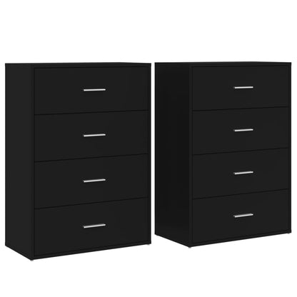 Sideboards 2 Stk. Schwarz 60x31x84 cm Holzwerkstoff