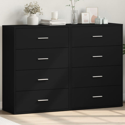 Sideboards 2 Stk. Schwarz 60x31x84 cm Holzwerkstoff