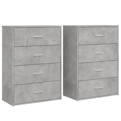 Sideboards 2 Stk. Betongrau 60x31x84 cm Holzwerkstoff