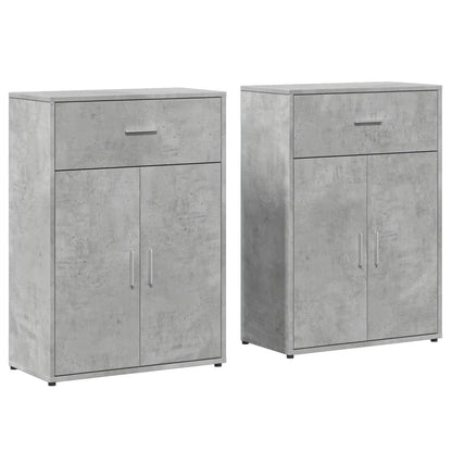 Sideboards 2 Stk. Betongrau 60x30x84 cm Holzwerkstoff