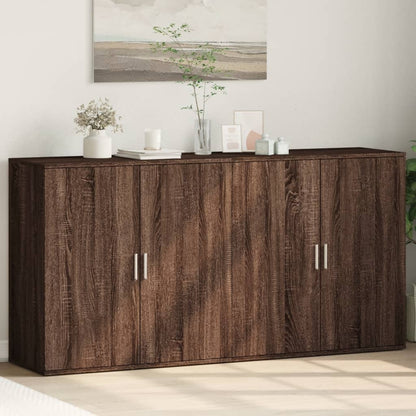 Sideboards 2 Stk. Braun Eichen-Optik 79x38x80 cm Holzwerkstoff