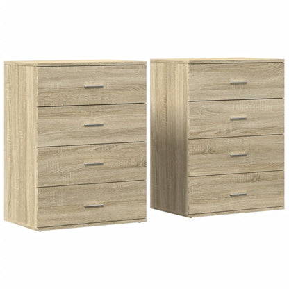 Sideboards 2 Stk. Sonoma-Eiche 60x39x80 cm Holzwerkstoff