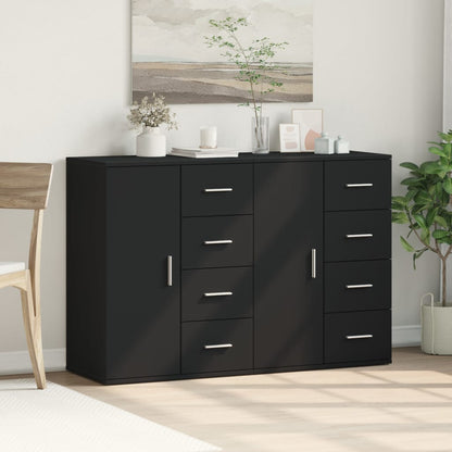 Sideboards 2 Stk. Schwarz 59x39x80 cm Holzwerkstoff