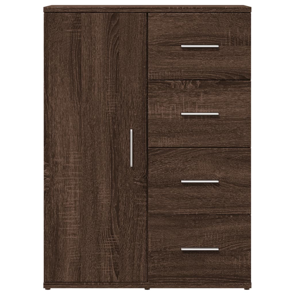 Sideboards 2 Stk. Braun Eichen-Optik 59x39x80 cm Holzwerkstoff