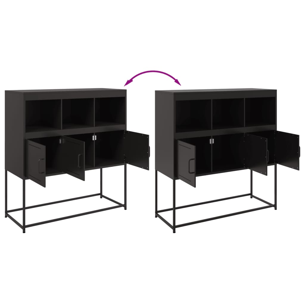 Sideboard Schwarz 100,5x39x107 cm Stahl