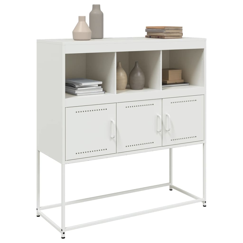 Sideboard Weiß 100,5x39x107 cm Stahl