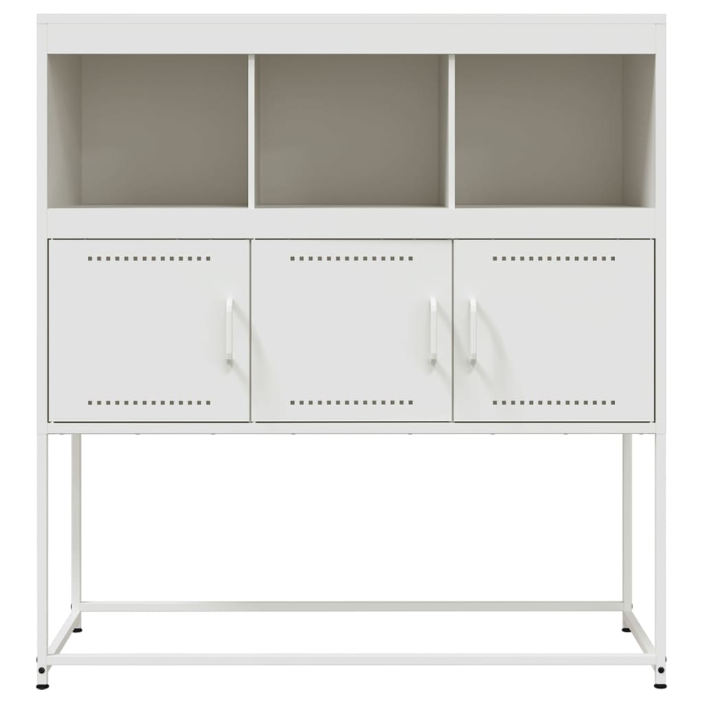 Sideboard Weiß 100,5x39x107 cm Stahl