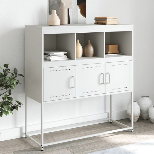 Sideboard Weiß 100,5x39x107 cm Stahl