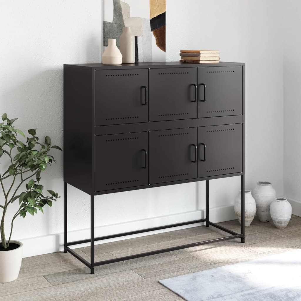 Sideboard Schwarz 100,5x39x107 cm Stahl