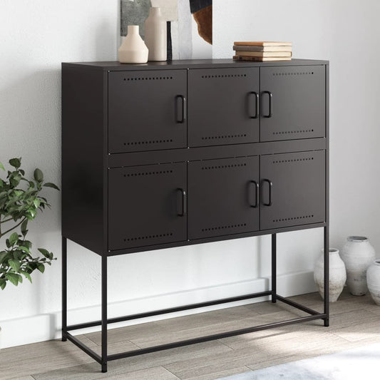 Sideboard Schwarz 100,5x39x107 cm Stahl