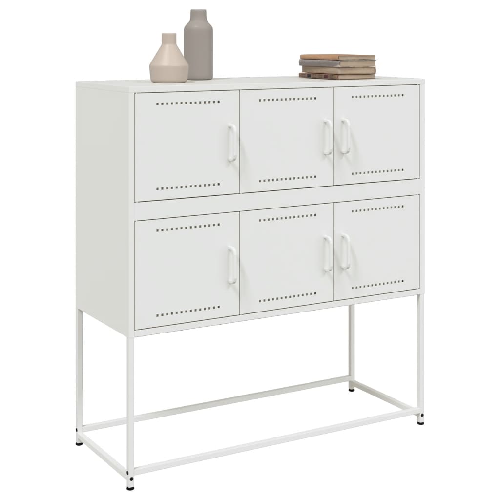 Sideboard Weiß 100,5x39x107 cm Stahl