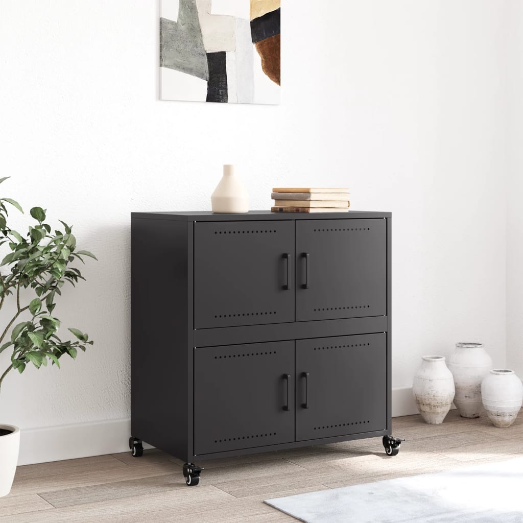 Sideboard Schwarz 68x39x72 cm Stahl