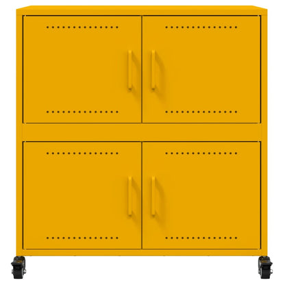 Sideboard Senfgelb 68,5x39x72 cm Stahl