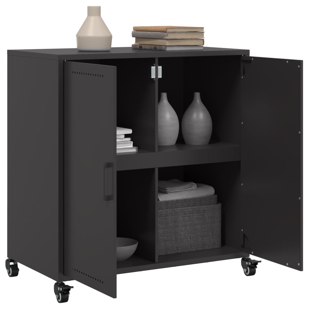 Sideboard Schwarz 68,5x39x72 cm Stahl