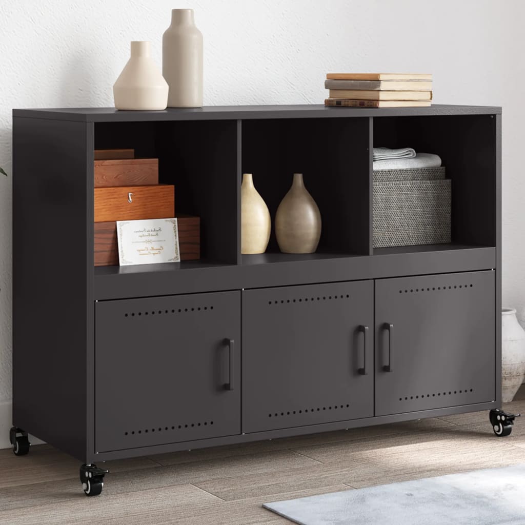 Sideboard Schwarz 100,5x39x72 cm Stahl