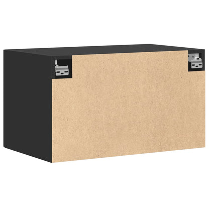 Wandschrank Schwarz 70x42,5x40 cm Holzwerkstoff