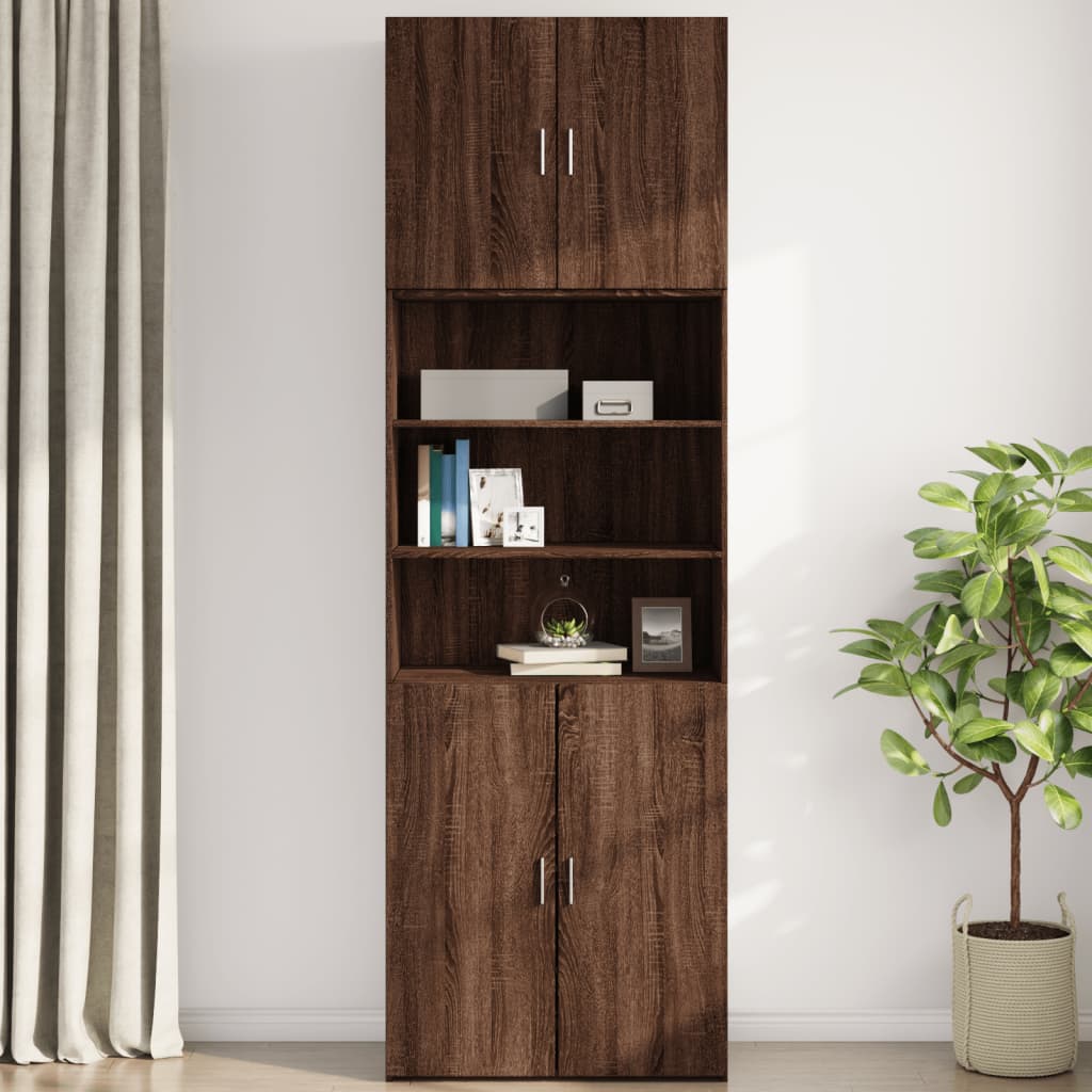 Wandschrank Braun Eichen-Optik 80x42,5x64 cm Holzwerkstoff