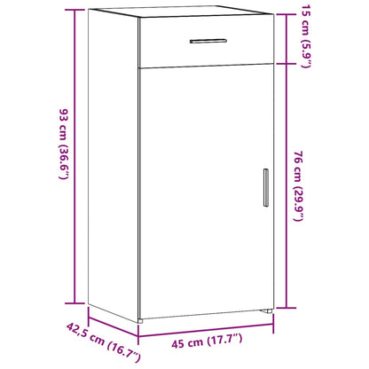 Sideboard Schwarz 45x42,5x93 cm Holzwerkstoff