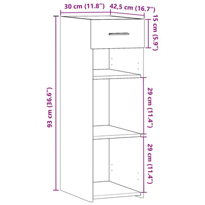 Sideboard Sonoma-Eiche 30x42,5x93 cm Holzwerkstoff