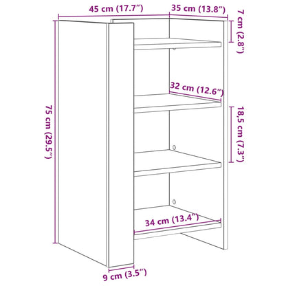 Sideboard Sonoma-Eiche 45x35x75 cm Holzwerkstoff