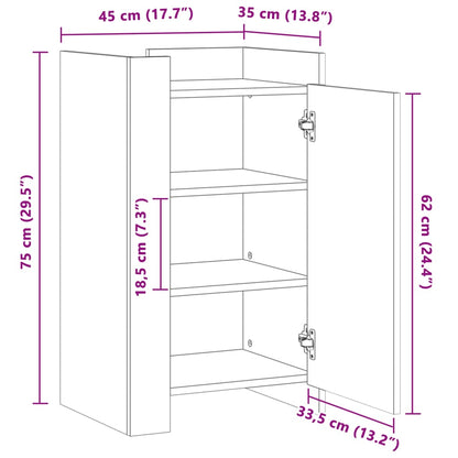 Sideboard Sonoma-Eiche 45x35x75 cm Holzwerkstoff