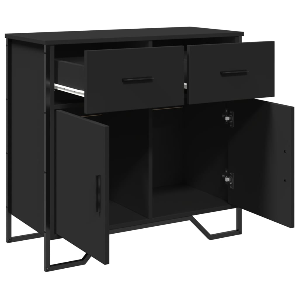 Sideboard Schwarz 79,5x35,5x74,5 cm Holzwerkstoff