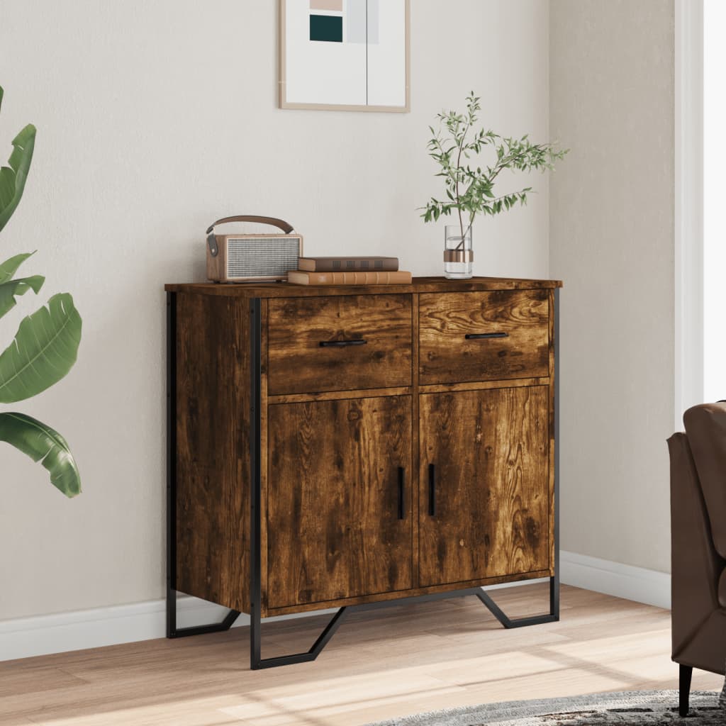 Sideboard Räuchereiche 79,5x35,5x74,5 cm Holzwerkstoff