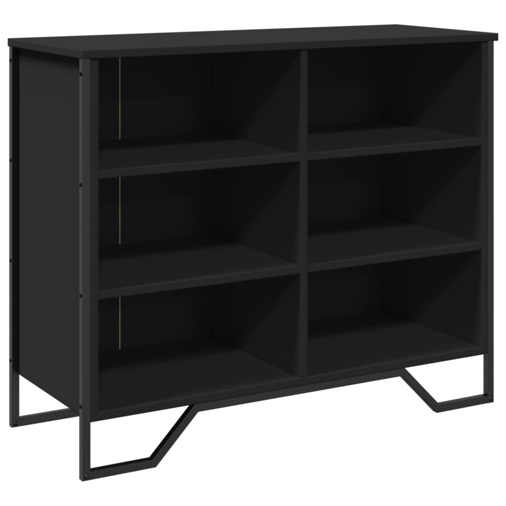 Sideboard Schwarz 91x35,5x74,5 cm Holzwerkstoff