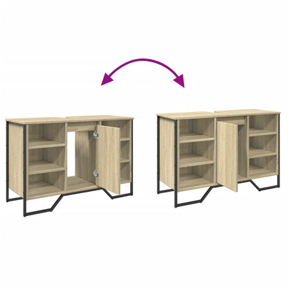 Waschbeckenunterschrank Sonoma-Eiche 91x35x60 cm Holzwerkstoff