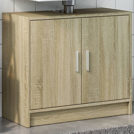 Waschbeckenunterschrank Sonoma-Eiche 63x29x55 cm Holzwerkstoff