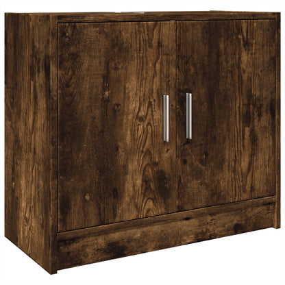 Waschbeckenschrank Räuchereiche 63x29x55 cm Holzwerkstoff