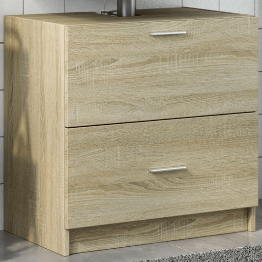 Waschbeckenunterschrank Sonoma-Eiche 59x37x59 cm Holzwerkstoff