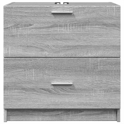 Waschbeckenunterschrank Grau Sonoma 59x37x59 cm Holzwerkstoff