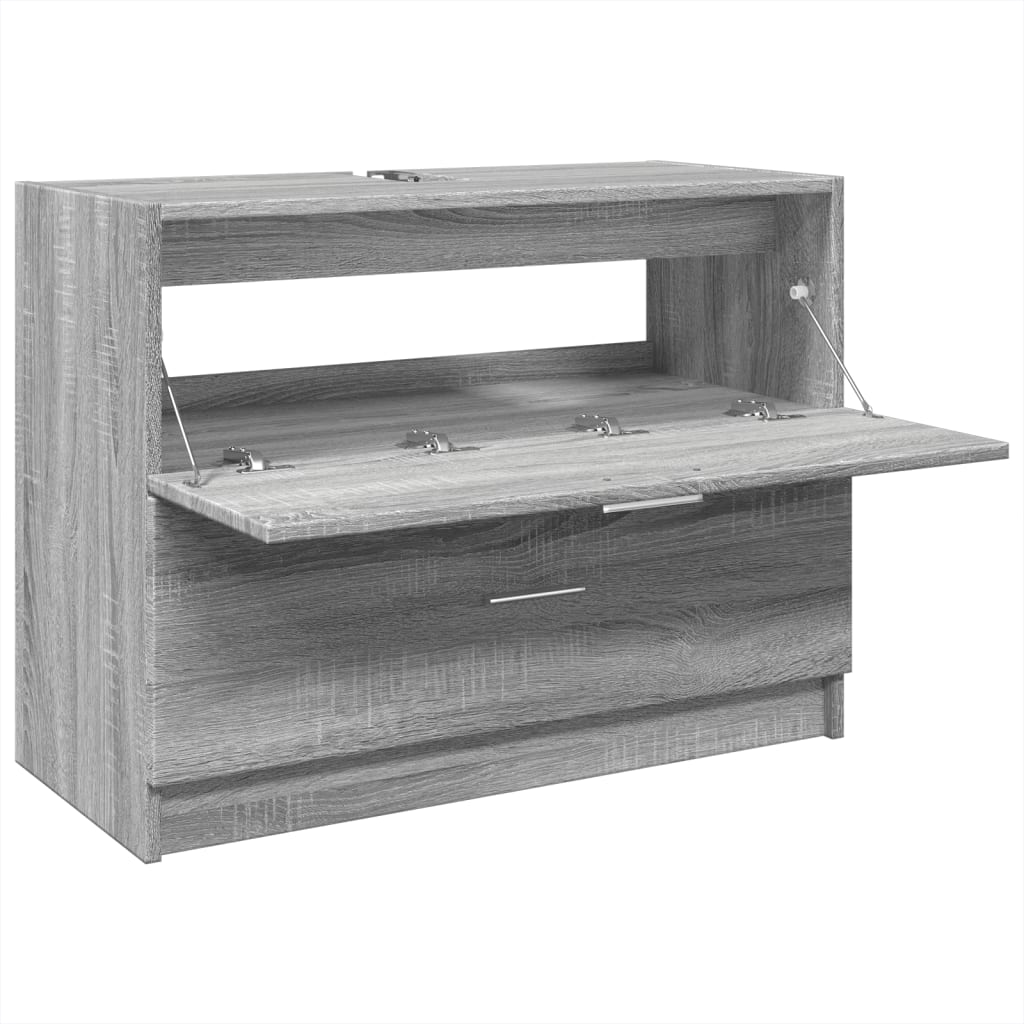 Waschbeckenunterschrank Grau Sonoma 78x37x59 cm Holzwerkstoff