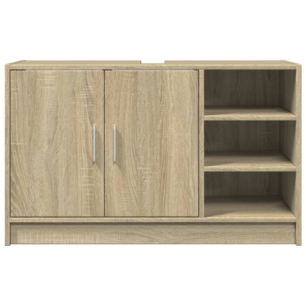 Waschbeckenunterschrank Sonoma-Eiche 90x29x55 cm Holzwerkstoff