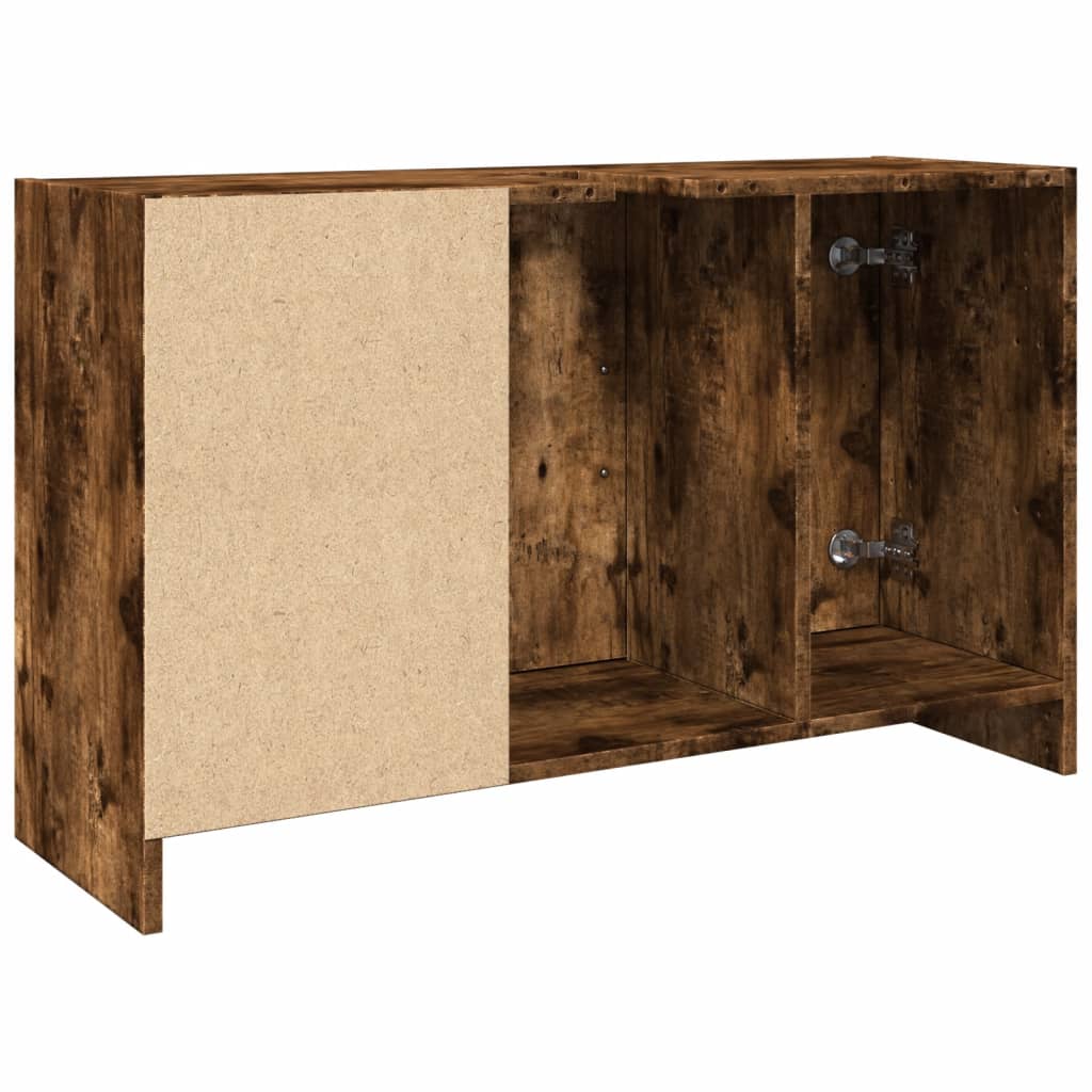 Waschbeckenunterschrank Räuchereiche 90x29x55 cm Holzwerkstoff