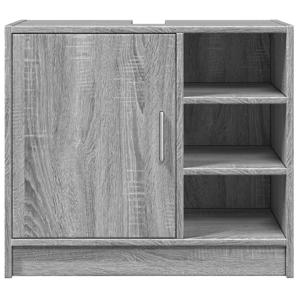 Waschbeckenunterschrank Grau Sonoma 63x29x55 cm Holzwerkstoff