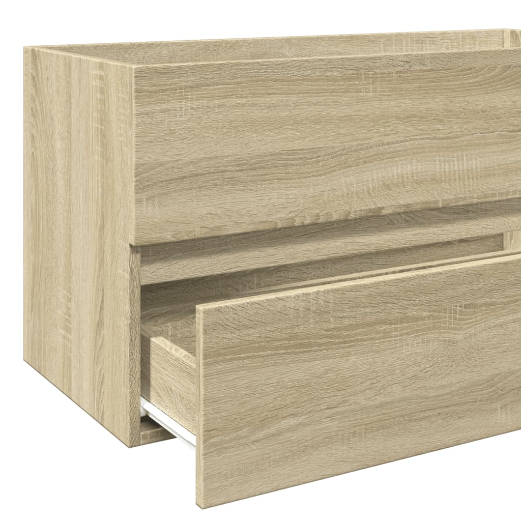 Waschbeckenunterschrank Sonoma-Eiche 90x38,5x45cm Holzwerkstoff