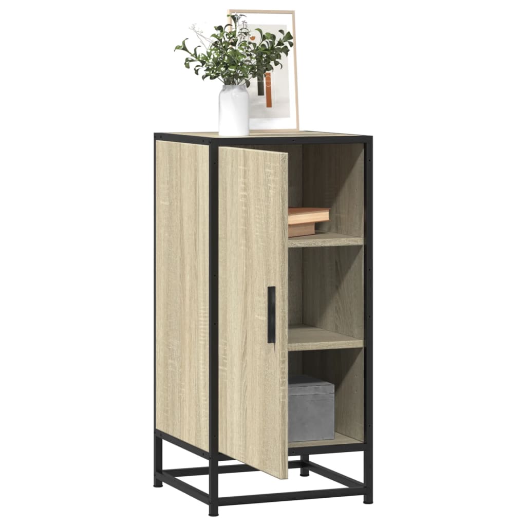 Sideboard Sonoma-Eiche 35,5x35x76 cm Holzwerkstoff und Metall