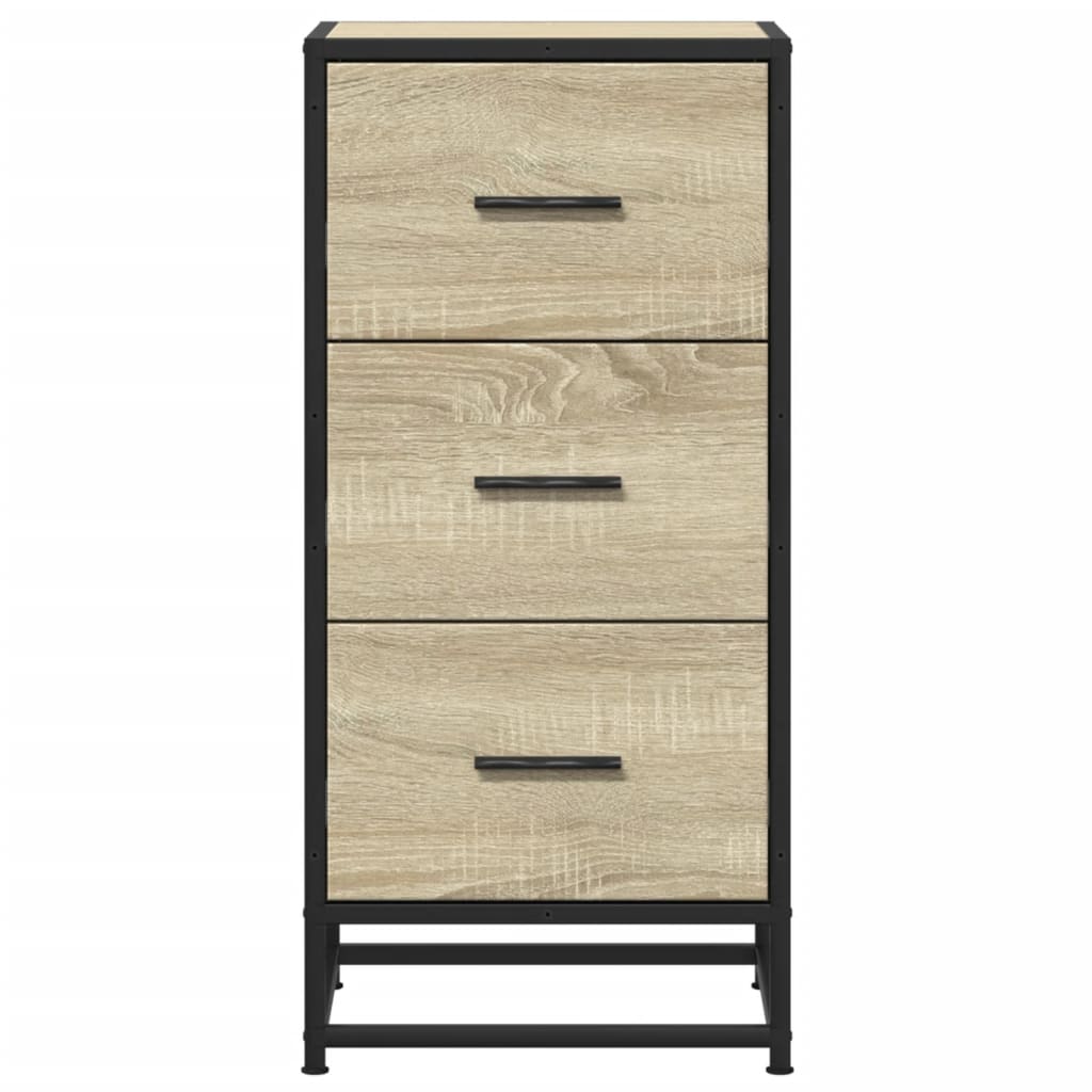 Sideboard Sonoma-Eiche 35,5x35x76 cm Holzwerkstoff und Metall