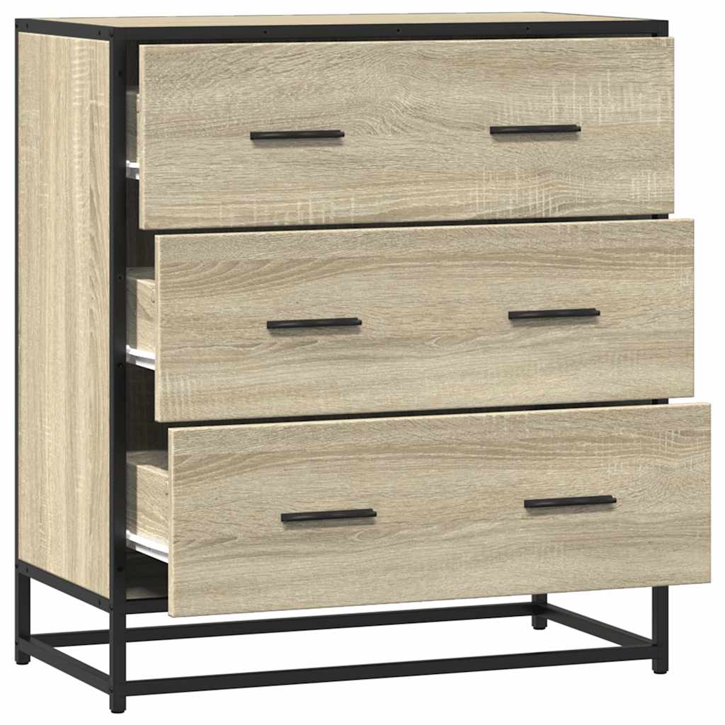 Sideboard Sonoma-Eiche 68x35x76 cm Holzwerkstoff und Metall