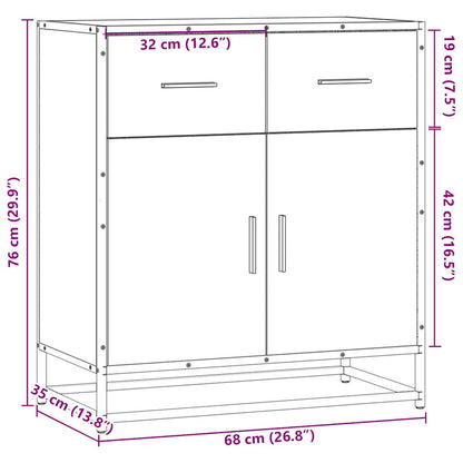 Sideboard Räuchereiche 68x35x76 cm Holzwerkstoff