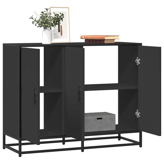 Sideboard Schwarz 94x35x76 cm Holzwerkstoff