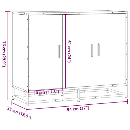 Sideboard Räuchereiche 94x35x76 cm Holzwerkstoff